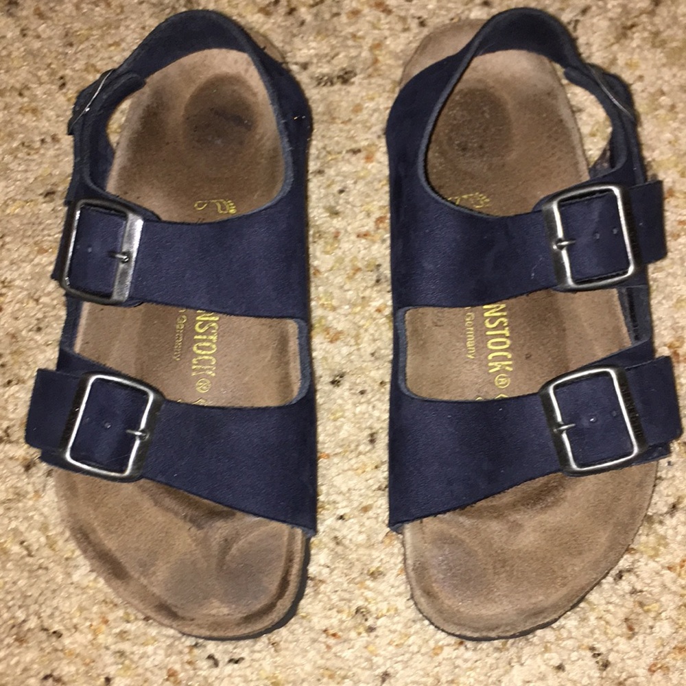 Like new Suede Navy Blue Milano Birkenstocks 37